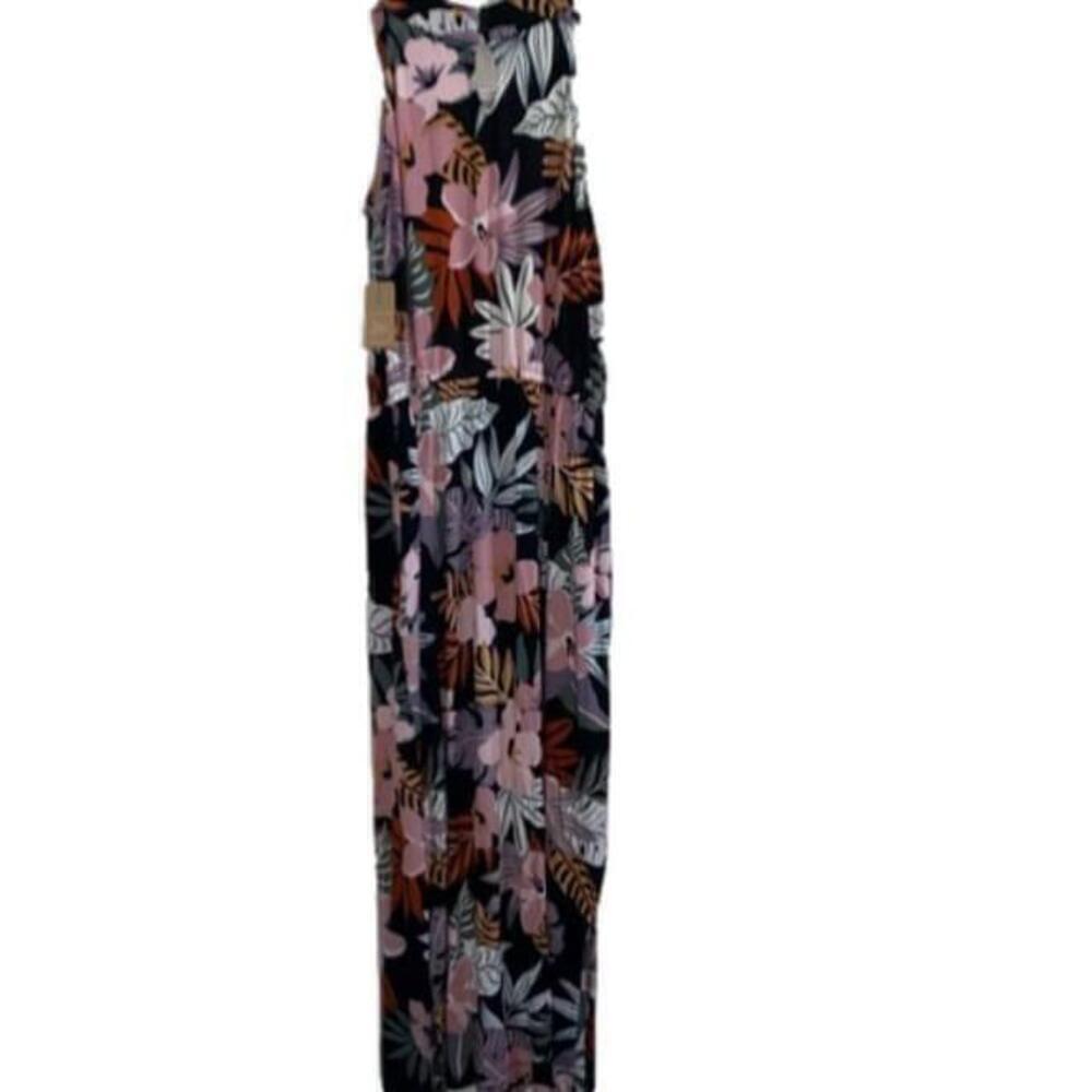 ⭐️ 3/$20 Girls Bixby Nomad Maxi Dress Size L (12-14) Black/Pink Floral NWT - Picture 2 of 3